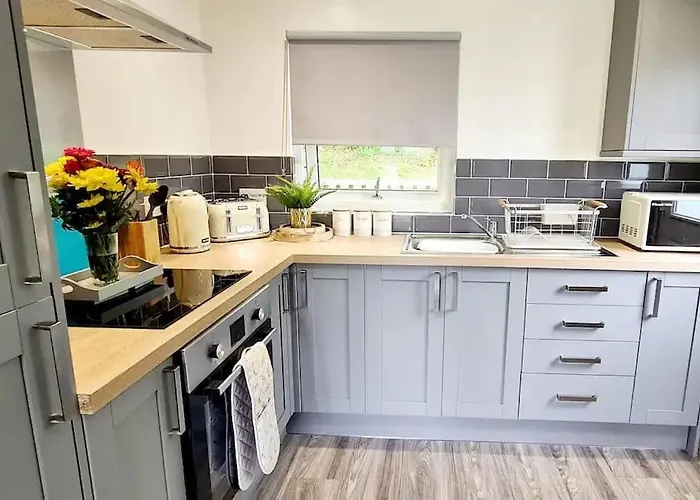 Cosy Hideaway Lodge In Glan Gwna